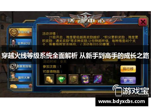 穿越火线等级系统全面解析 从新手到高手的成长之路